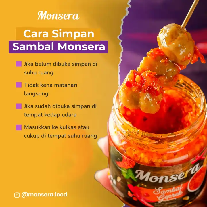 Tips Menyimpan Sambal Ijo Monsera