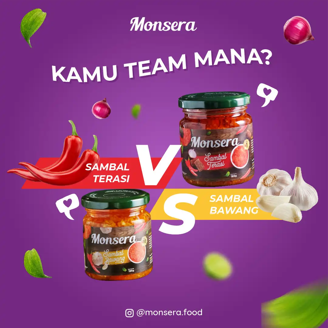 Monsera Sambal Bawang atau Sambal Terasi