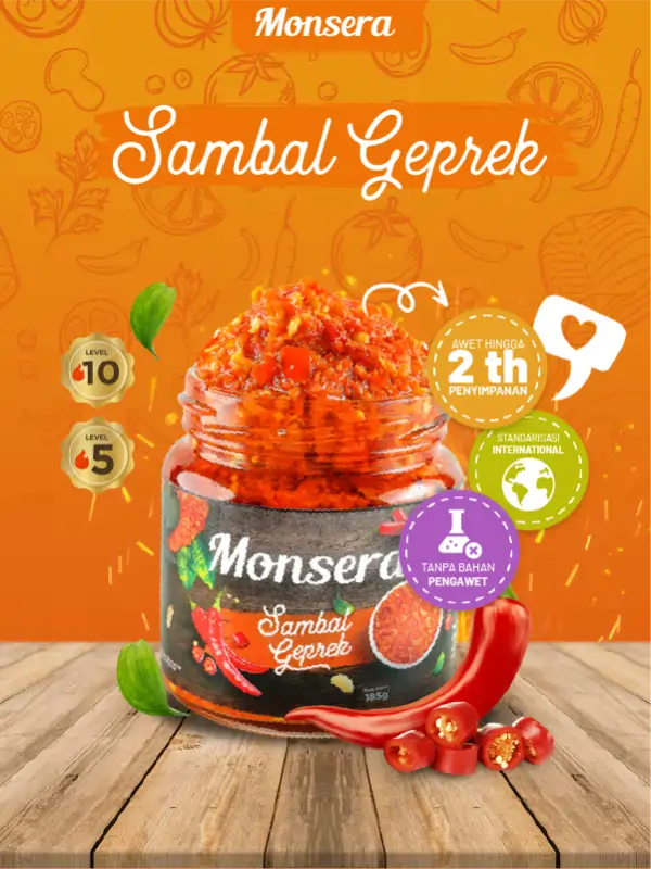 Sambal Geprek Monsera, Pedas Dan Nikmat