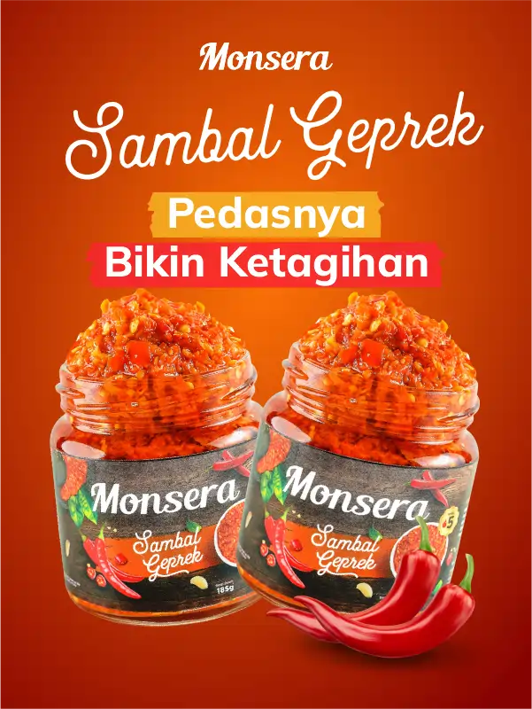 Sambal Geprek Monsera Pedasnya Bikin Ketagihan