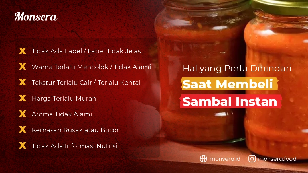Hal yang Perlu Dihindari Saat Membeli Sambal Instan