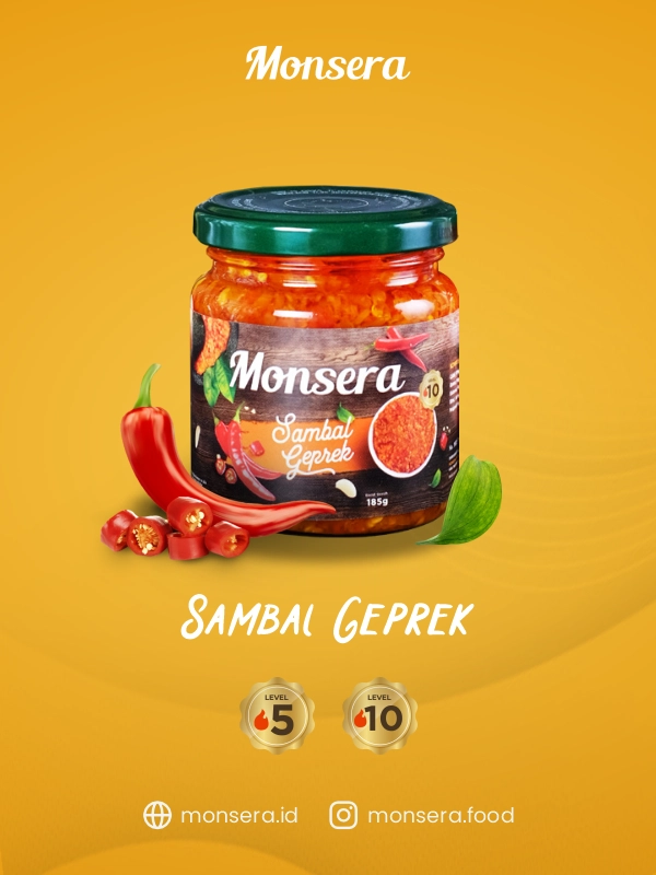 Sambal Geprek Monsera Pedas Menggugah Selera