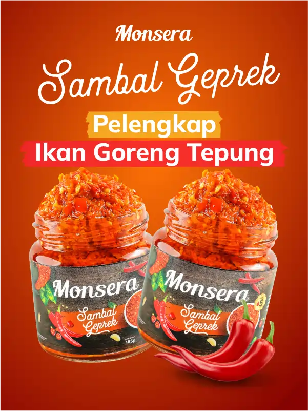 Sambal Geprek Monsera, Sambal Pelengkap Ikan Goreng Tepung