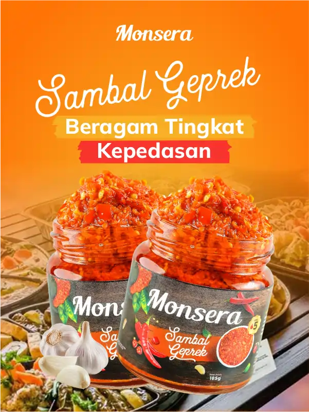 Sambal Geprek Monsera, Beragam Tingkat Kepedasan