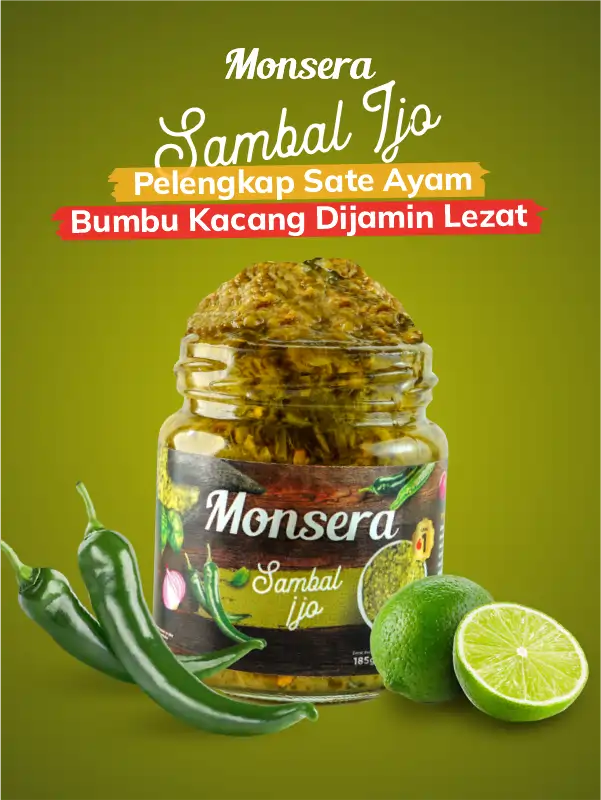 Sambal Ijo Monsera, Pelengkap Sate Ayam Bumbu Kacang Dijamin Lezat