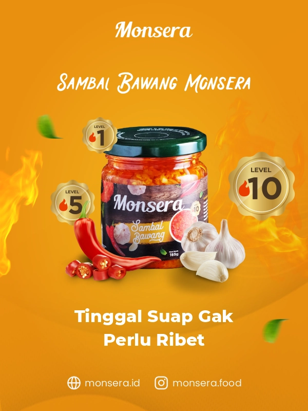 Sambal Bawang Monsera, Tinggal Suap Gak Perlu Ribet