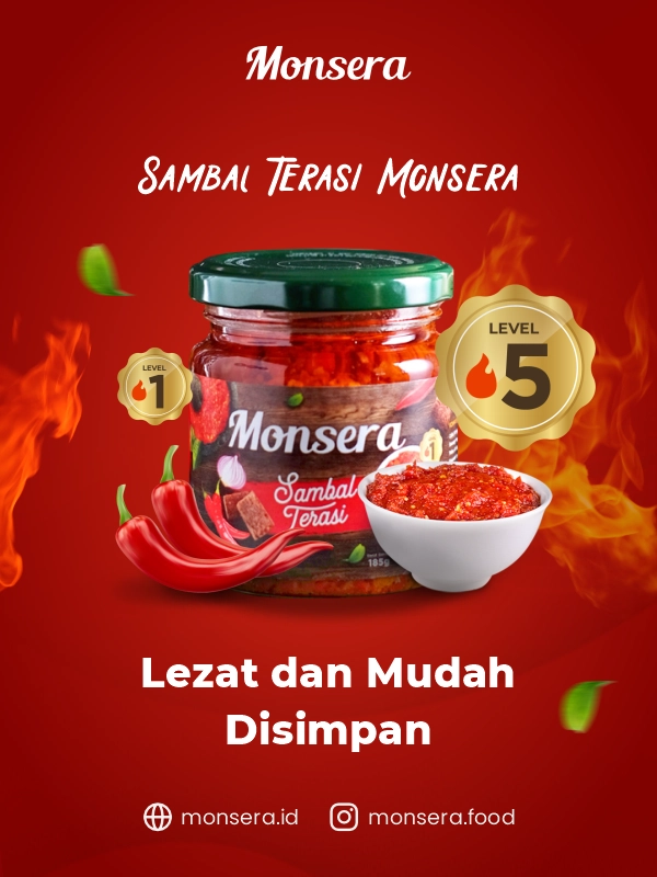 Sambal Terasi Monsera, Lezat dan Mudah Disimpan