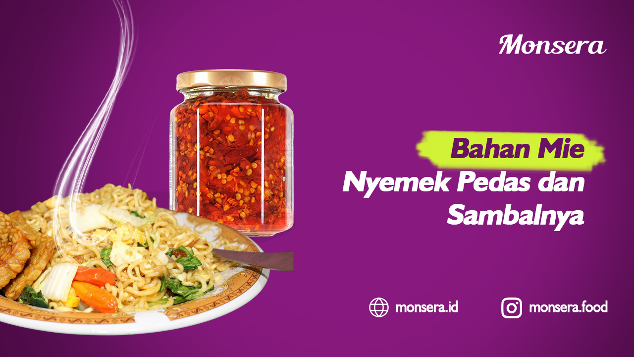 Bahan Mie Nyemek Pedas dan Sambalnya