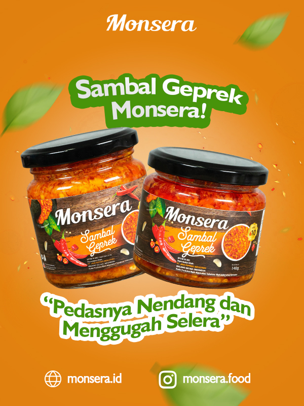 Sambal Geprek Monsera, Pedasnya Nendang dan Menggugah Selera