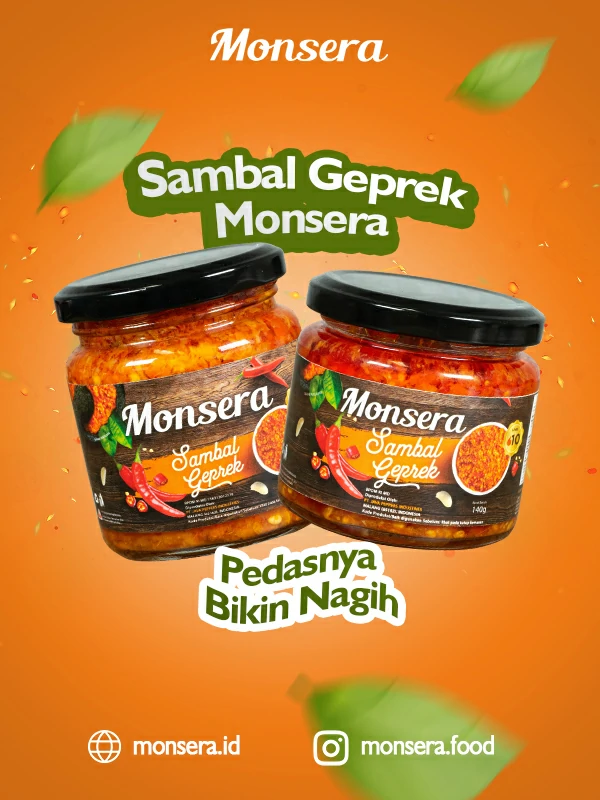 Sambal Geprek Monsera, Pedasnya Bikin Nagih