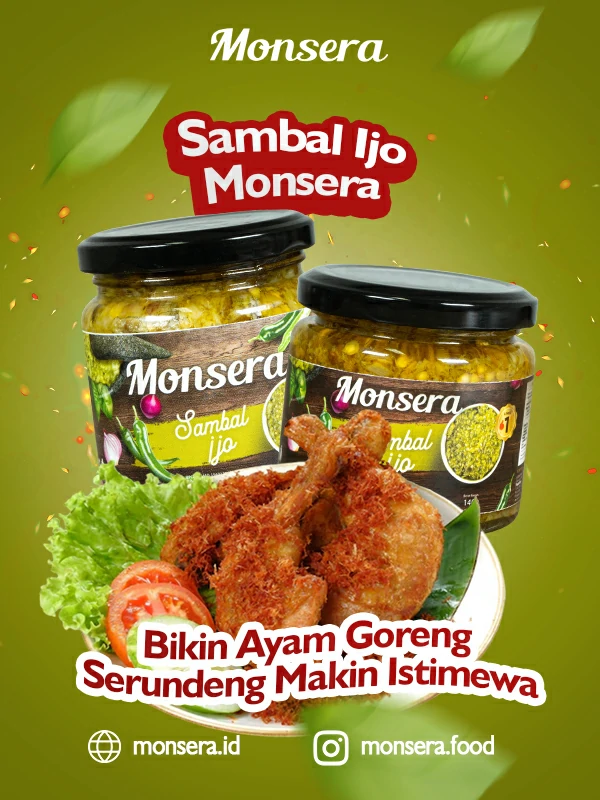 Sambal Ijo Monsera, Bikin Ayam Goreng Serundeng Makin Istimewa