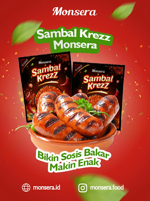 Sambal Krezz Monsera, Bikin Sosis Bakar Makin Enak