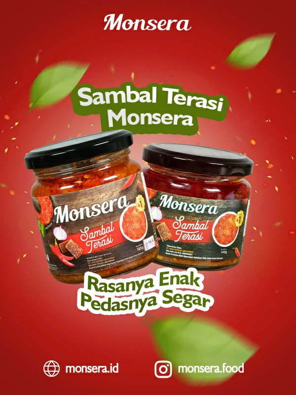 Sambal Terasi Monsera, Rasanya Enak Pedasnya Segar