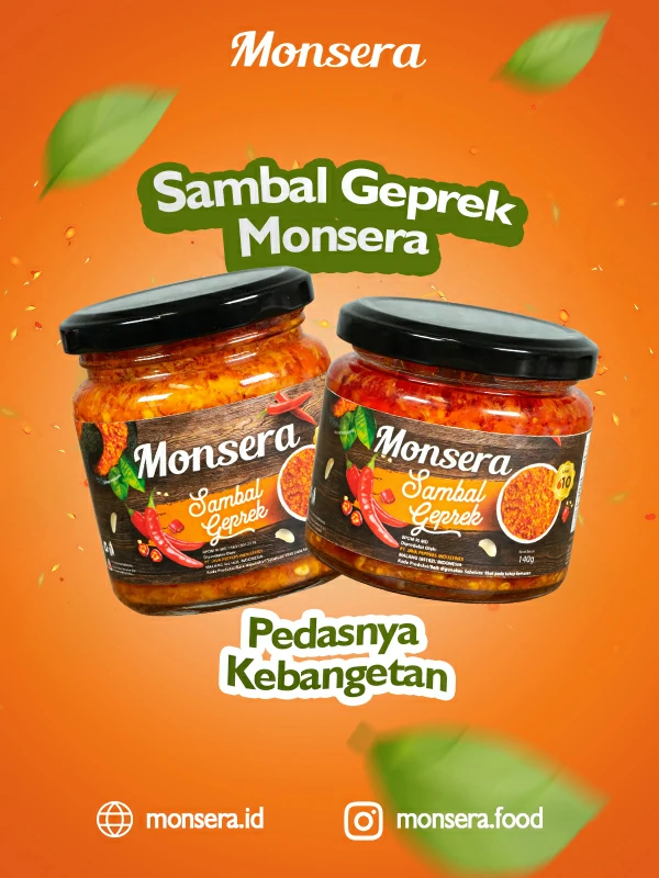 Sambal Geprek Monsera Pedasnya Kebangetan