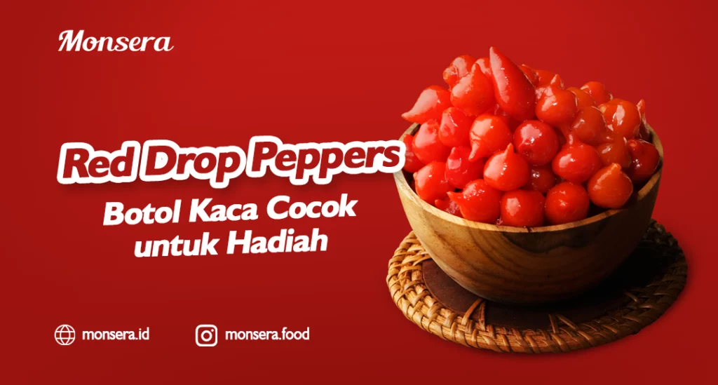 Red Drop Peppers Botol Kaca Cocok untuk Hadiah