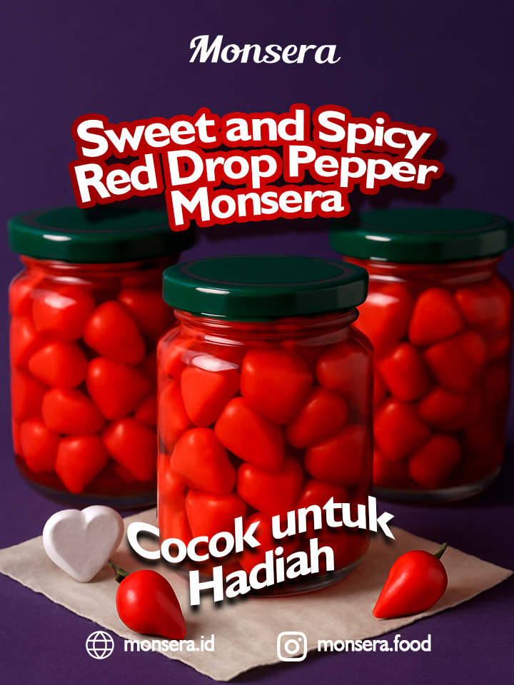 Sweet and Spicy Red Drop Pepper Monsera Cocok untuk Hadiah